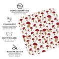 thumbnail image 3 of Honeii Red Mushroom print Leather Coaster Set of 4, ideal for safeguarding your furniture from drinks spills and effortless cleanup-Square, 3 of 6