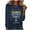 Blue, variant on Wancir Happy Hanukkah Women's Long Sleeve Shirts O Neck T-Shirt Casual Loose Tops for Women