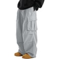 thumbnail image 5 of SAWOBUUN Men's Cargo Pants Baggy Parachute Trousers Loose Fit Streetwear Hip Hop Harem Pants for Daily Wear, 5 of 7