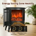 LifePlus Electric Fireplace Stove Heater Infrared 3D Flame Effect