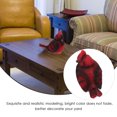 thumbnail image 4 of TABLZONE Red Resin Christmas Bird Figurine for Home Office Decoration, Lifelike Holiday Ornament, 3.3×3.1×2 inches, 4 of 6