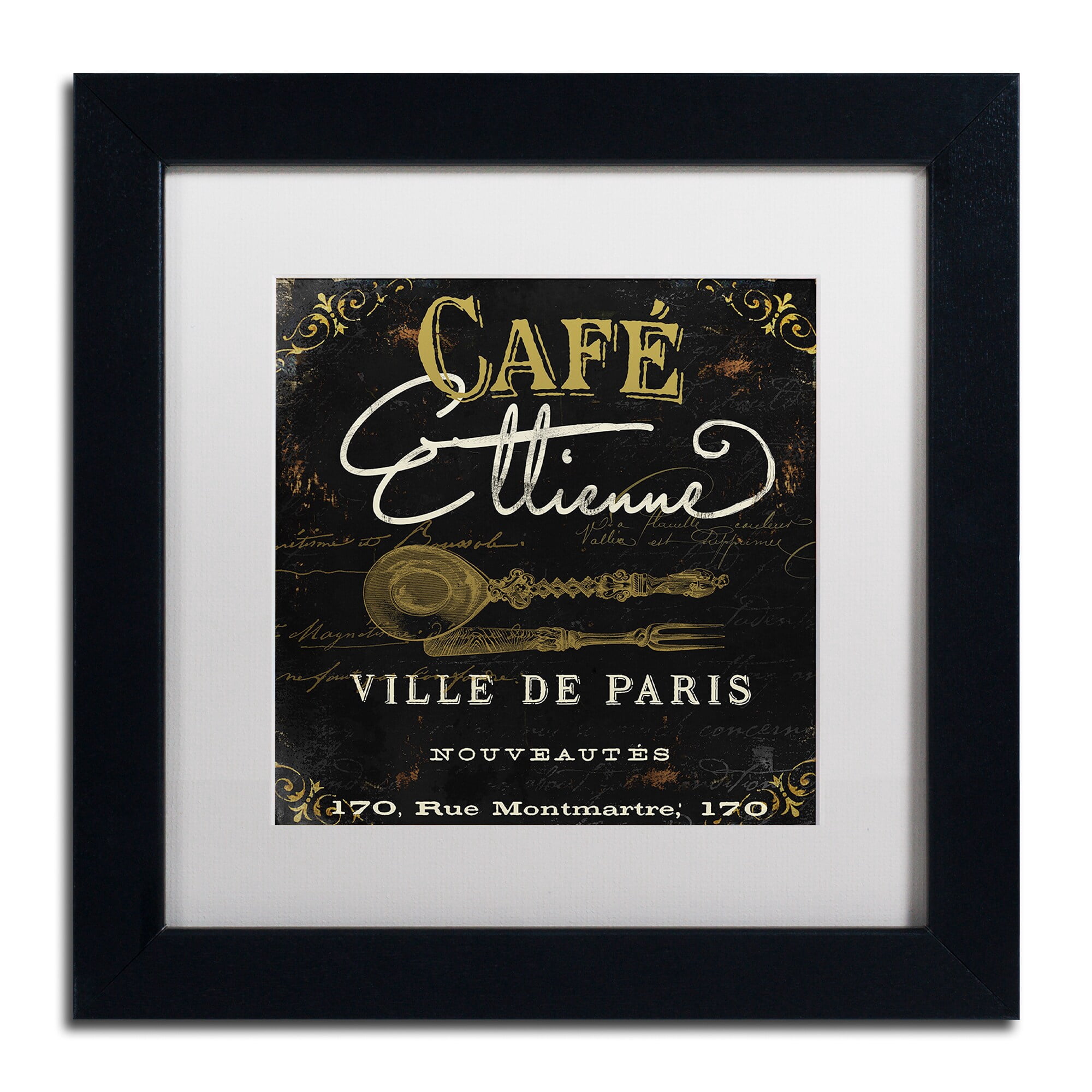 Trademark Fine Art "La Cuisine II" Canvas Art by Color Bakery White Matte, Black Frame