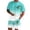 Z5-Mint Green, variant on Loose Fit Casual Men's Ombre Gradient 2 Piece Outfit Set Sunset Tree Print Short Sleeve T-Shirt & Shorts Summer Beach Holiday Outfit,L