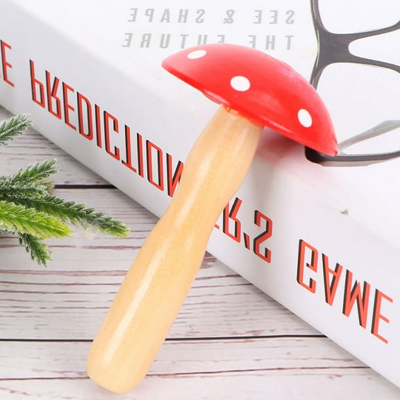 OUNONA  2 Pcs Knitting Tools Mushroom with Brush Mend Mushrooms Red