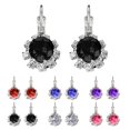 thumbnail image 3 of Jumpingount Nuevo Pendientes colgantes de cristal Vintage de lujo con diamantes de imitación Ropa, zapatos y accesorios Miscelánea Azul, 3 of 6