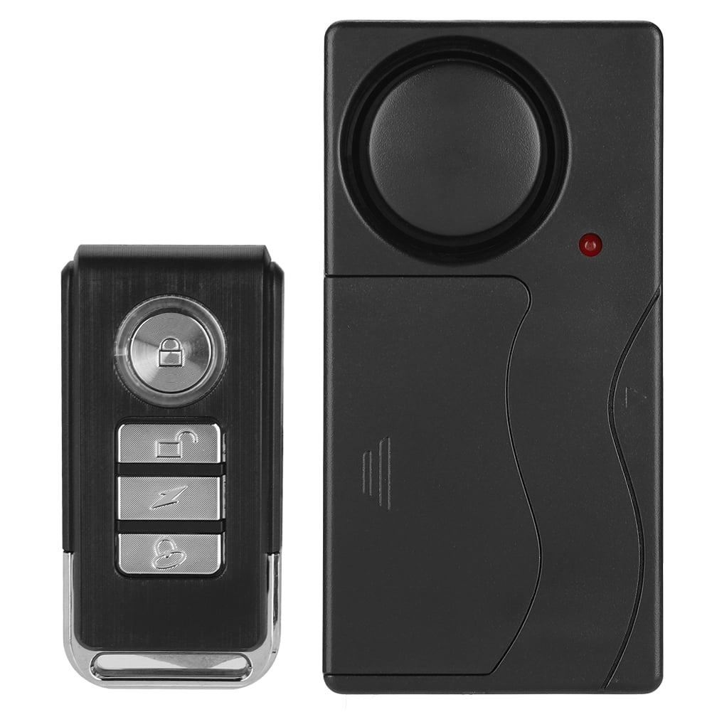 Wireless Vibration Alarm, Easy Installation Smart Black ABS Material Professional Door Window Burglar Alarm, Quick Window Bike Motorcycle For  Vehicle