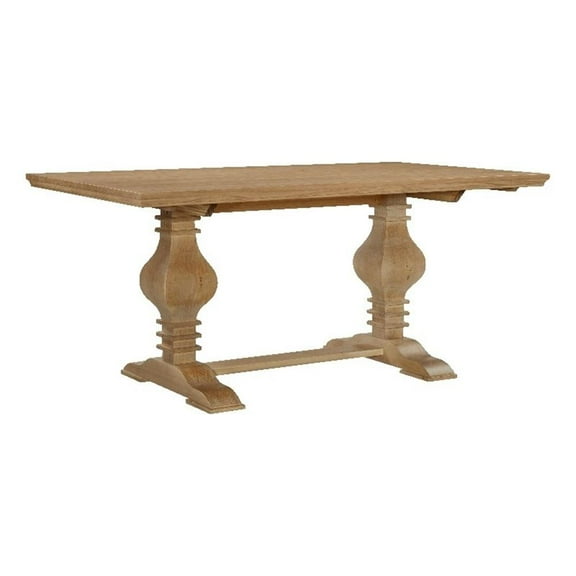 Kingfisher Lane Modern Wood Dining Table in Rustic Honey Brown