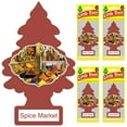 thumbnail image 1 of LITTLE TREES Car Air Freshener | Hanging Tree Provides Long Lasting Scent for Auto or Home | Spice Market, 6-packs (4 count), 1 of 6