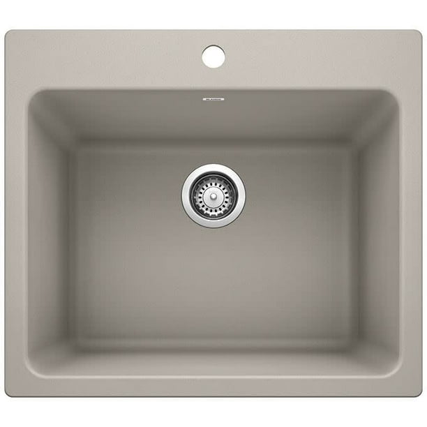 Blanco 401927 Liven 25 Dual Mount Single Basin Siligrant Laundry Sink Walmart Com Walmart Com