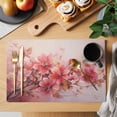 thumbnail image 2 of Placemat Set of 6 Flower Floral Placemats for Dining Table Watercolor Modern Abstract Washable Table Mats for Kitchen and Party Decor Indoor & Outdoor Use, 2 of 8