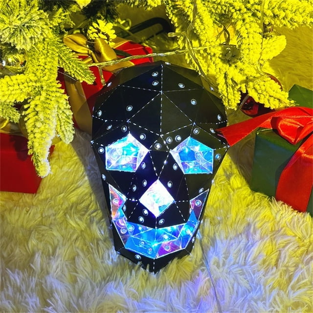 DPTALR Halloween New Lantern Ghost Festival Decoration Props Horror Skull Lamp LED Lamp Skull Lamp