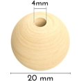thumbnail image 2 of 150 Pieces Of 20mm Raw Wood Beads For Bracelet Making Diy Crafts And Home Decor, 2 of 5