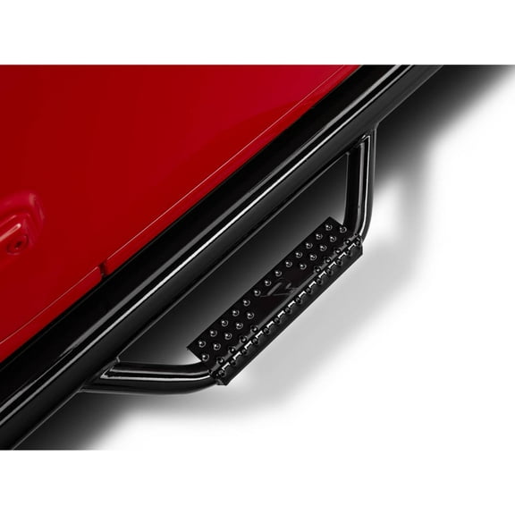 N-Fab Wheel-To-Wheel Gloss Black Nerf Steps Fit 2018-2024 Jeep Wrangler JLU 4 Door SUV, SRW Gas