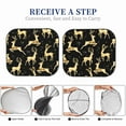 thumbnail image 6 of Haiem Christmas Gold Deers Car Windshield Sun Shade (2 Pieces) Foldable Windshield Sun Shade Car Accessories for Truck SUV Pickup-Medium, 6 of 7