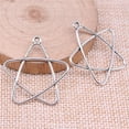 thumbnail image 1 of HOOUN 100 Pcs Tibetan Silver Star Charms Pendant 34X30MM Diy Making B16069, 1 of 3
