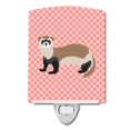 thumbnail image 1 of Carolines Treasures BB7878CNL Ferret Pink Check Ceramic Night Light, 1 of 1