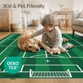 thumbnail image 4 of ODIKA 9'x12' Washable Area Rug Field Touchdown Lines Goalpost Motif Rugby Training Football Car Refined for Dining Room, Basement, Large Office, Non-Slip Chair-Friendly, 4 of 7