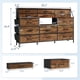 thumbnail image 4 of ChaoLink Cómoda para dormitorio con 14 cajones de tela, soporte para TV de 55 pulgadas con marco metálico y cubierta de madera, estantes abiertos, cómoda de tela para sala de estar, 4 of 8