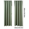 thumbnail image 2 of HCBY 2PCS Solid Modern Blackout Thermal Window Curtains, Machine Washable 100% Polyester with Rod Pocket for Bedroom, Living Room, Kitchen​(Green,102"x53"), 2 of 5