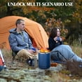 thumbnail image 4 of Smokeless Fire Pit - 7.1x7.1x9.7 Portable Outdoor Fireplace for Camping, Backyard Gatherings, BBQs - Blue Finish, 4 of 9