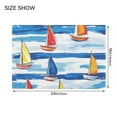 thumbnail image 4 of Yayeee Bath Rug for Bathroom Floor Non Slip Rectangle Fluffy Soft Absorbent Mat, 16"x24", Orange Sailboats, 4 of 7