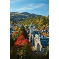 thumbnail image 2 of Wall, David 23x32 White Modern Wood Framed Museum Art Print Titled - Clock Tower-Registry Building-University of Otago in Autumn-Dunedin, 2 of 4