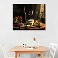 thumbnail image 2 of ONETECH  Wine Wall Art Decor for Kitchen Dining Room Grapes Fruit Canvas Wine Bottle Pictures Paintings Modern Artwork Decorations Cellar with Barrel and Glass Wooden Framed, 2 of 4