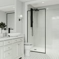 thumbnail image 6 of VIGO Meridian 34 in. W x 74 in. H Framed Fixed Shower Screen Door in Matte Black with 3/8 in. (10mm) Clear Glass, 6 of 11