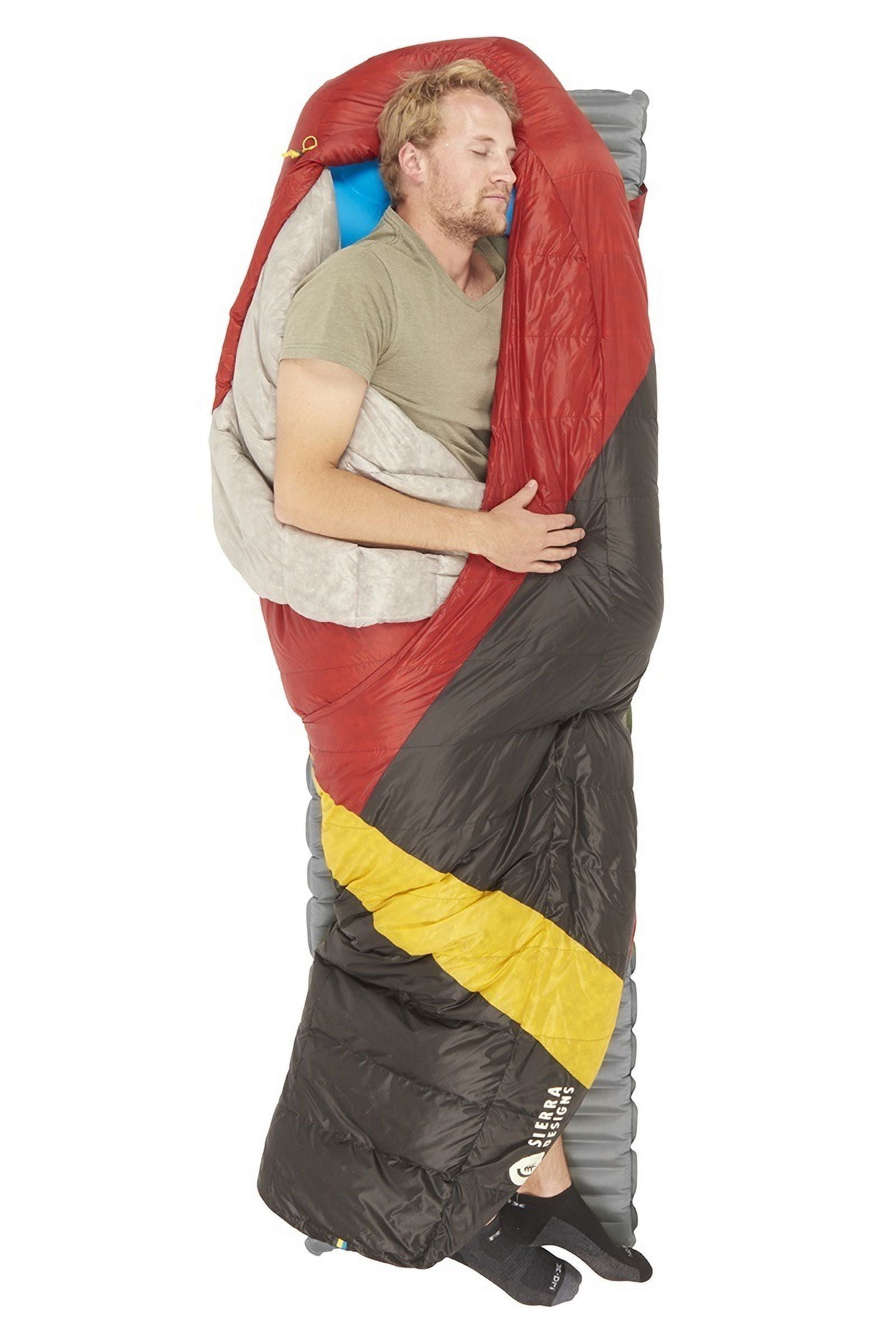 Sierra Designs Cloud 800 Dridown 20 Degree Sleeping Bag - Men's, Red/Yellow/Peat, Long