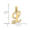 thumbnail image 3 of Diamond2Deal 14K Yellow Gold Script Letter L Initial Pendant for Women (L- 0.74inch, W- 0.41inch), 3 of 6