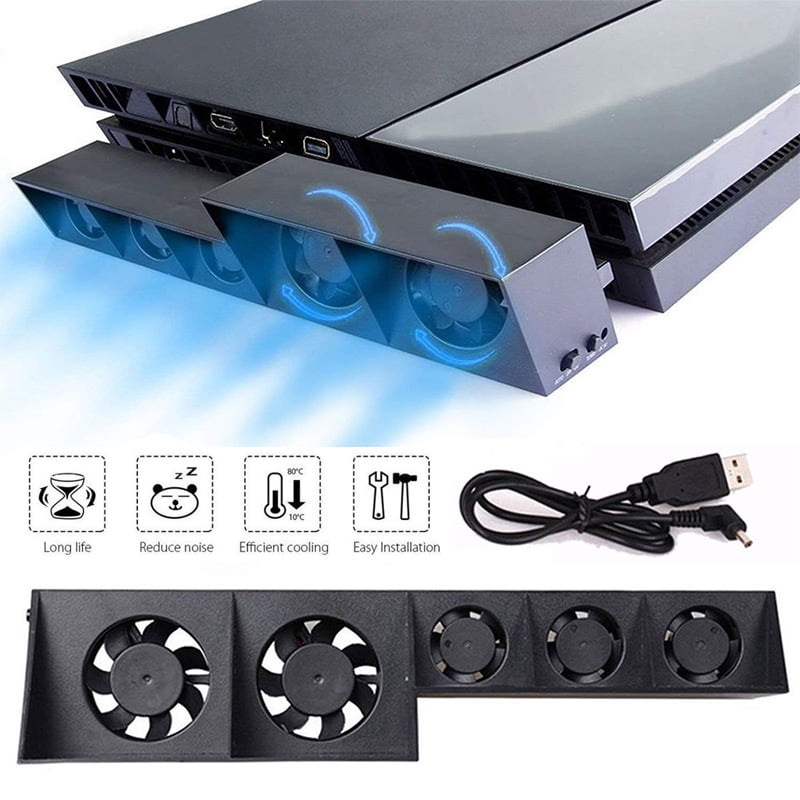Cooling Fan for External Cooler 5 Fan Turbo Control Cooling Fans for Playstation 4 Gaming Console,By - Walmart.com