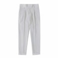thumbnail image 1 of WEAIXIMIUNG Chef Pants Men Men's Slim Fit Small Feet High Waist Business Solid Color Casual Suit Pants, 1 of 8