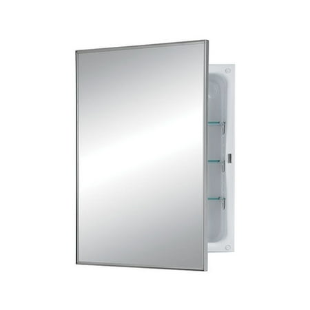 Jensen 473FS Basic Styleline Recessed Steel Medicine Cabinet, White