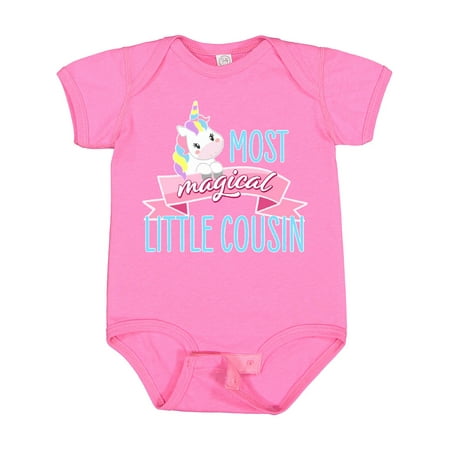 

Inktastic Most Magical Little Cousin- Cute Unicorn Gift Baby Girl Bodysuit