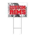 thumbnail image 1 of Custom Rims (18" x 24") Yard Sign, Includes Metal Step Stake, 1 of 6