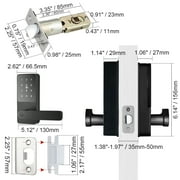 KFFKFF Smart Lock, Keyless Entry Door Lock with Handle, APP Control Fingerprint Door Lock, 7-in-1 Smart Locks for Front Door, Electronic Digital Lock with Keypad