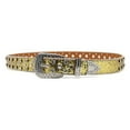 thumbnail image 3 of SWSMCLT Women's Bling Rhinestone Dance Steampunk Punk Metal Buckle Faux Leather Belt PU Halloween Summer Carnival Fashion Yellow 36.5inches-41.5inches, 3 of 4