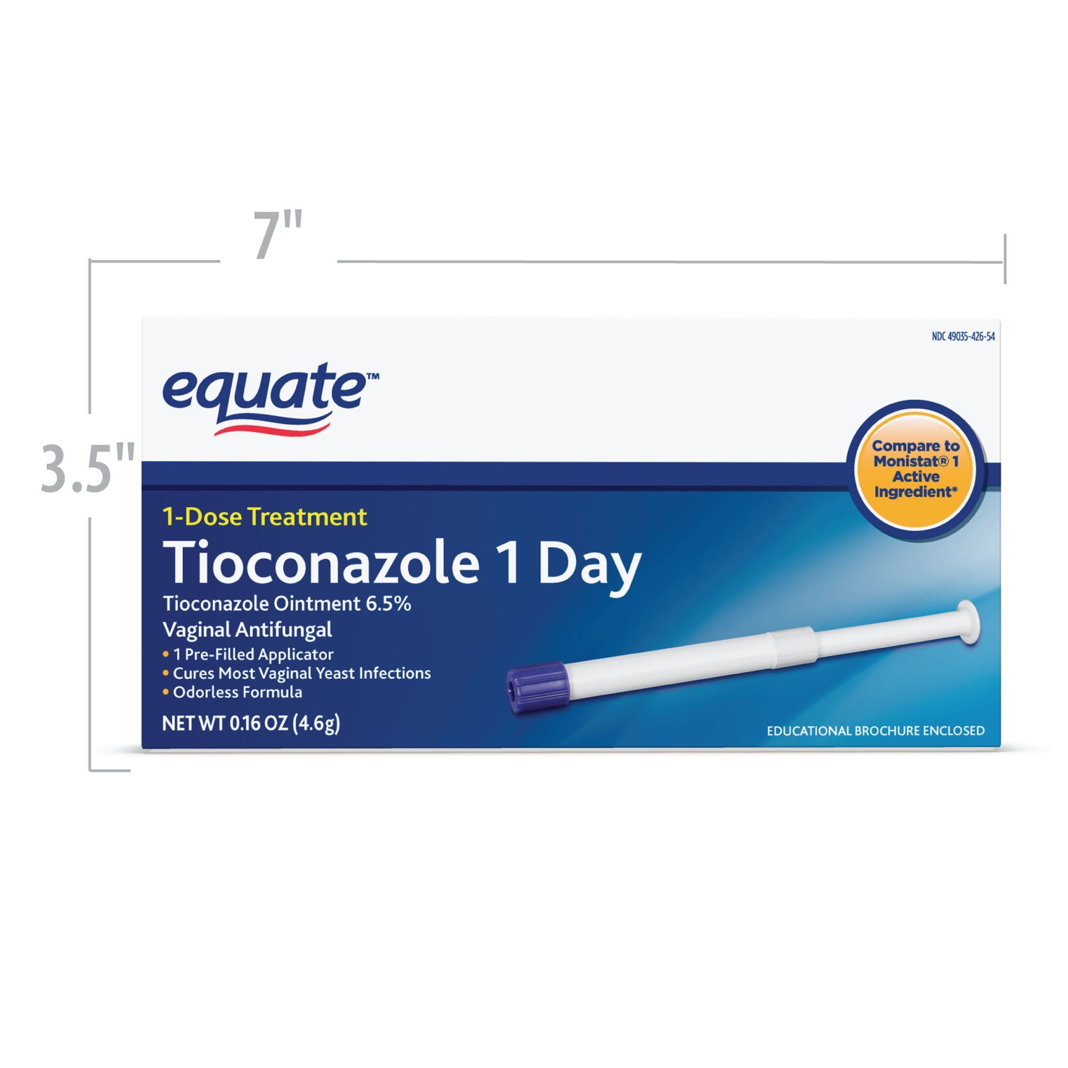 Equate Tioconazole Ointment 6 5 Vaginal Antifungal 1 Dose