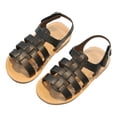 thumbnail image 5 of Karoyedx Little Girls Dress Sandals Toddler Girl Sandals Little Kids Summer Dress Shoes Open Toe Flats Princess Sandals for School Beach Party Black Size,11, 5 of 6