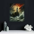 thumbnail image 5 of Nawypu Guiding Light, Lighthouse in Storm, Classic Prints Print on Canvas Wall Art, Beautiful Vintage Art for Living Room Decor, Canvas Prints, portrait,Wall, 5 of 5
