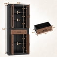 thumbnail image 4 of Homieasy 70.9" Tall Kitchen Pantry Cabinet with Glass Doors, Drawer & Adjustable Shelves,Black Walnut, 4 of 6