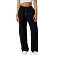 thumbnail image 1 of Women Baggy Pants Straight Leg Sweatpants With Pockets Low Rise Pants, 1 of 5