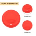 thumbnail image 4 of 4Pack 3.54" Silicone Cup Lids,  Drinking Lid Reusable Sealed Mug Lid, Red, 4 of 6