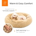 thumbnail image 4 of Best Choice Products 36in Dog Bed Self-Warming Plush Shag Fur Donut Calming Pet Bed Cuddler - Brown, 4 of 7