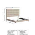 thumbnail image 4 of Signature Design by Ashley B130582 Dolante King Upholstered Bed - Beige, 4 of 9