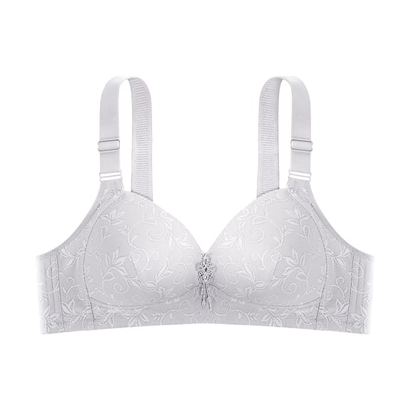 qelini Minimizer Bras for Women Athletic Comfortable Wireless Full Coverage Bra Solid Color Breathable Everyday Bra