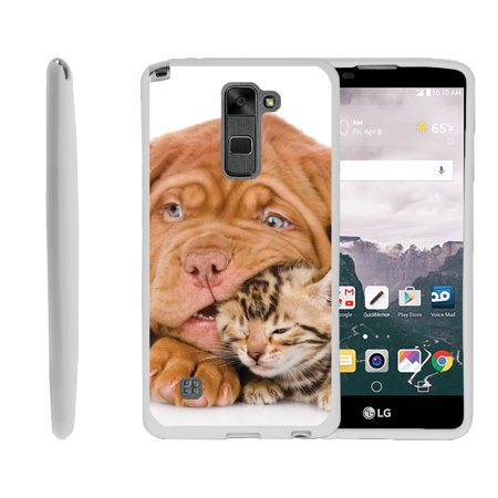 LG G Stylo 2, LG G Stylus 2 LS775, Flexible Case [FLEX FORCE] Slim Durable TPU Sleek Bumper with Unique Designs - Puppy and Kitten
