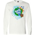 thumbnail image 3 of Inktastic Earth Day Turtle Planet with Waves and Birds Long Sleeve T-Shirt, 3 of 5