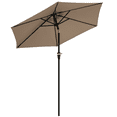 thumbnail image 1 of Outsunny Patio Sun Umbrella, Outdoor Parasol with 6 Ribs, Khaki, 1 of 10