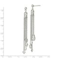thumbnail image 2 of White Sterling Silver Earring Drop & Dangle Women'S Cubic Zirconia CZ Clear 73 mm 8, 2 of 2